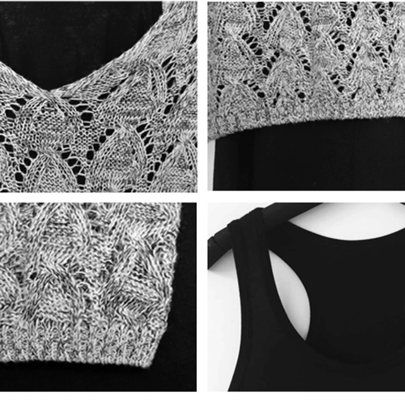 

QAZXSW Autumn Winter Knitted Dress Women Plus Size Woolen Dress O-Neck Casual Two Pieces Set Dress Long Pullover Vestidos HB507