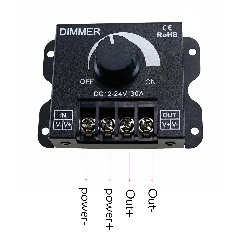 DC 12V 24V 30A светодиодный диммер переключатель Регулируемая Яркость лампы