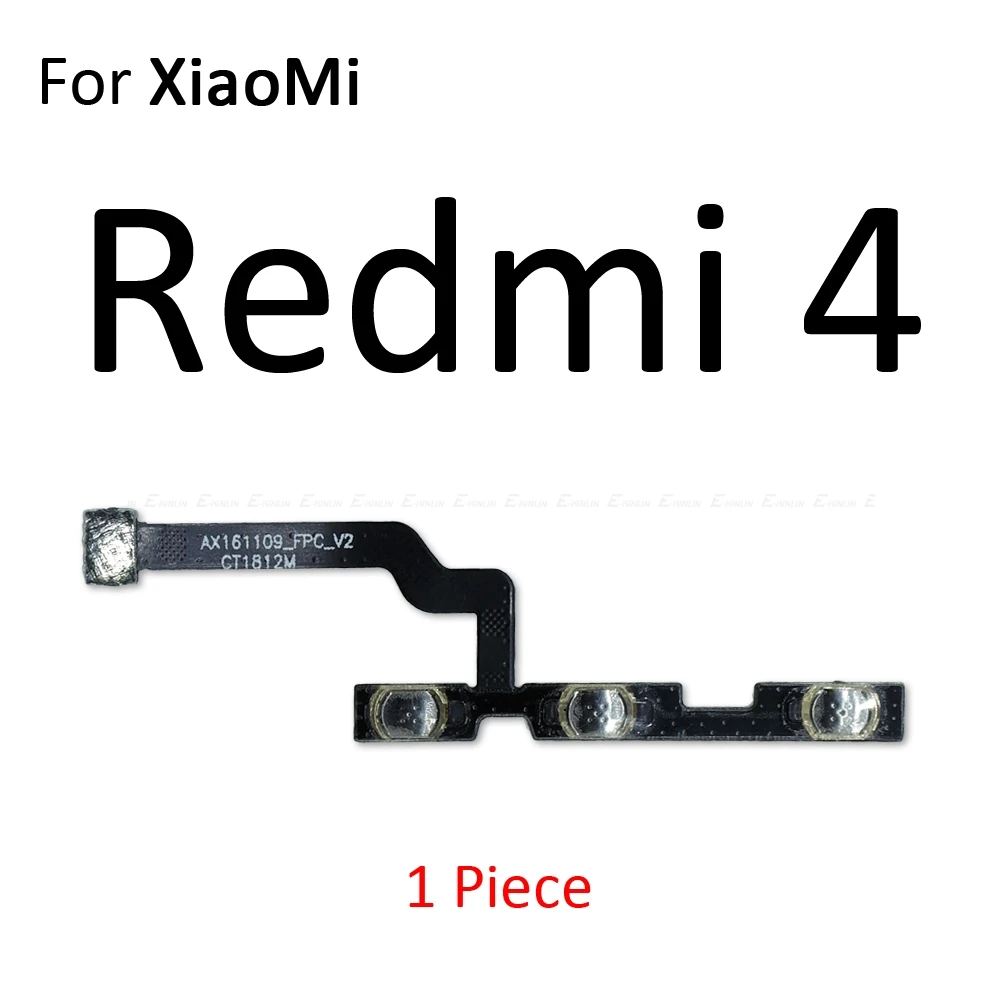 Гибкий кабель с кнопкой включения и выключения громкости для Xiaomi Redmi 3S 3X 4A Note 4 2 3 5 Pro Plus Special Edition Note 4X 5A - Цвет: For Redmi 4