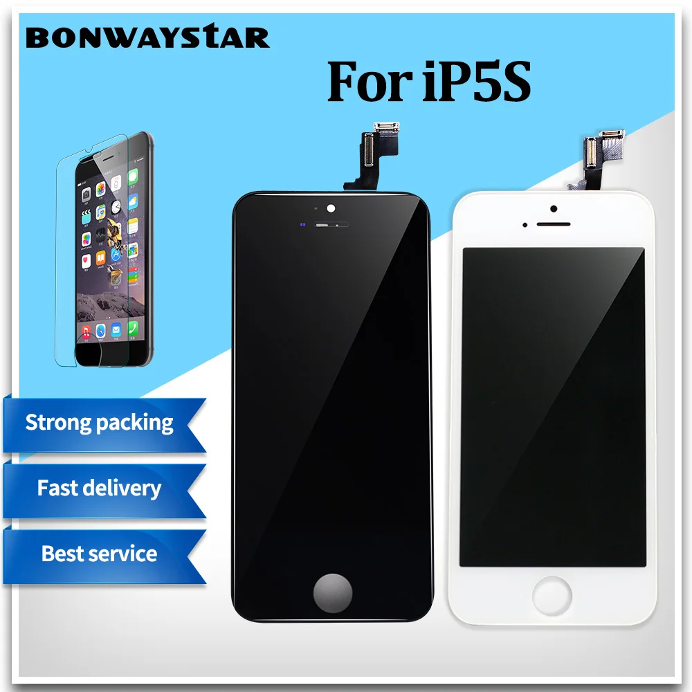 

10Pcs/Lot AAA Quality LCD For iPhone 5 5S 5C Touch Screen Display Digitizer Assembly Replacement for iPhone 5 LCD Free Shipping