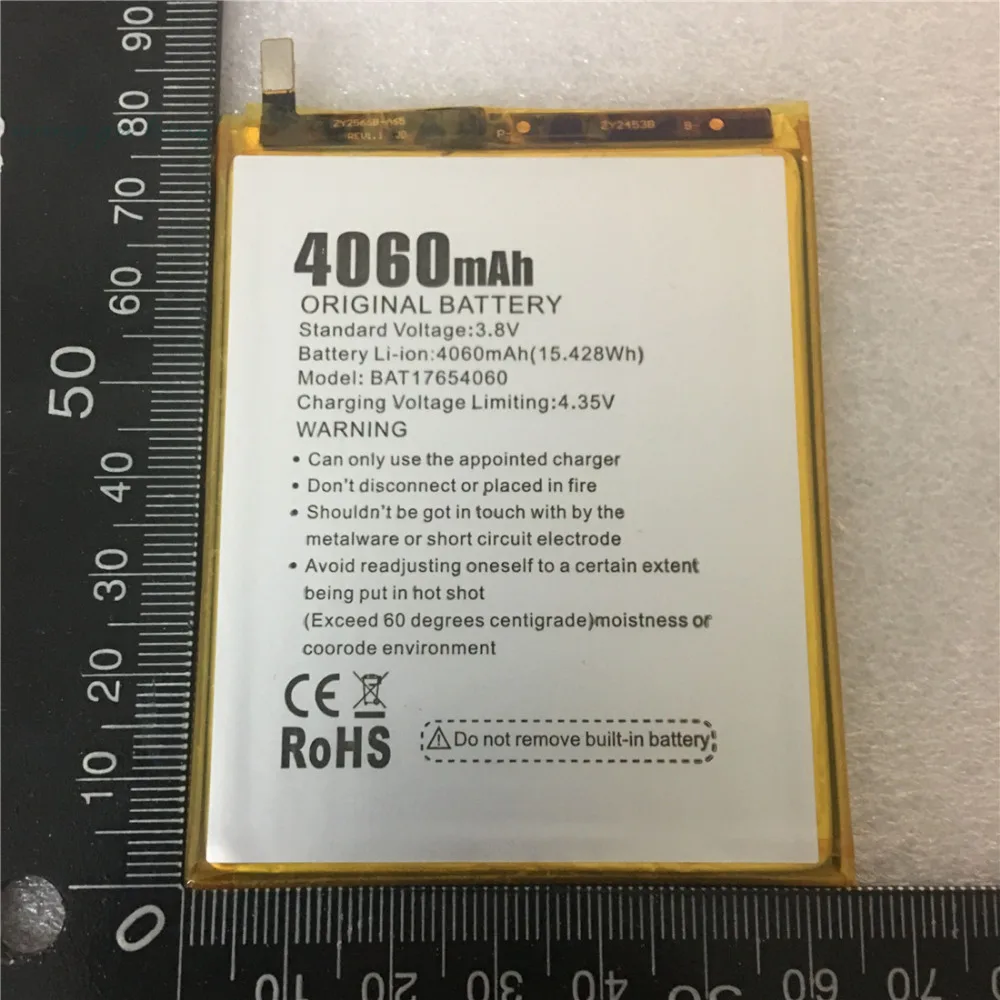 Батарея 100% оригинальная новая Doogee Mix 2 емкостью 4060 мАч полимерная литий-ионная 3,8 В для телефона BAT17654060.