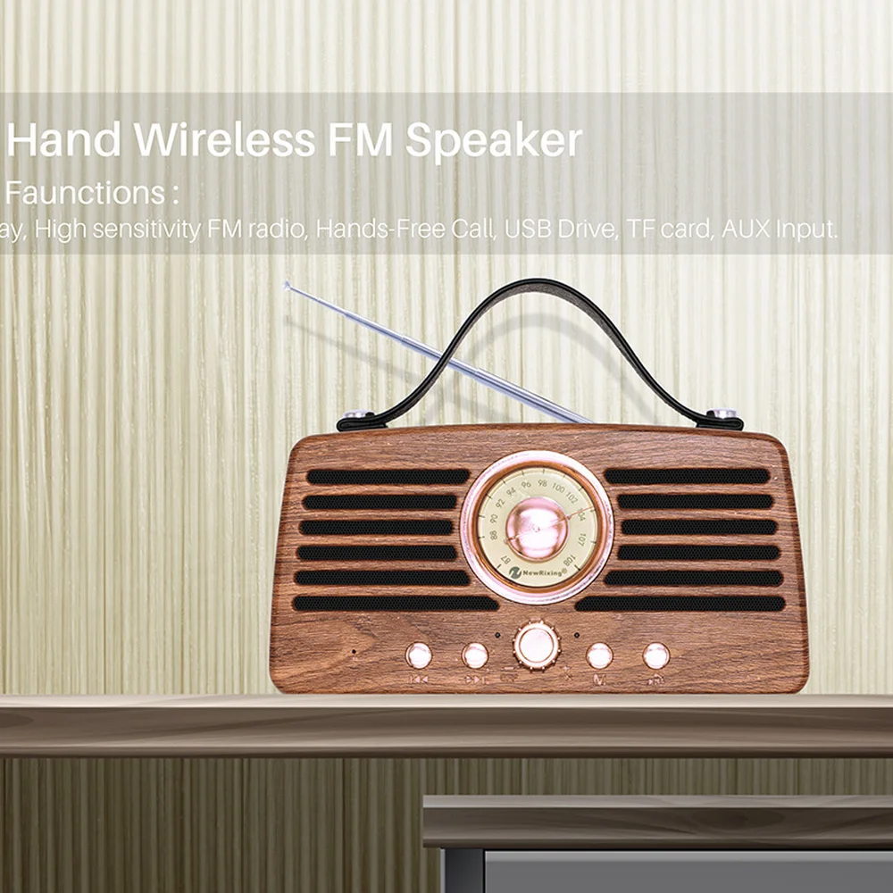Ретро Винтаж радио супер бас FM Радио мультимедийный динамик классический