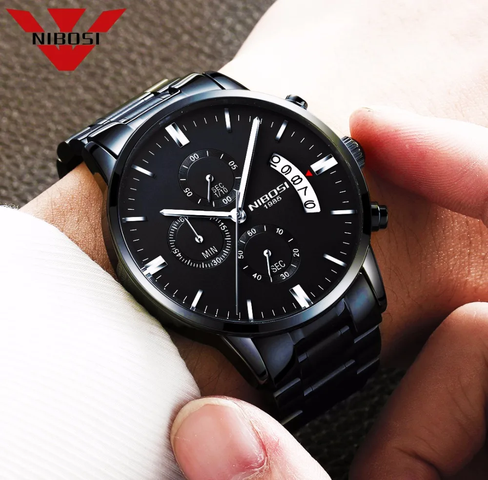 NIBOSI Relogio Masculino мужские часы Роскошные Известный Топ бренд модные повседневные