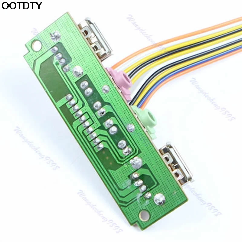 1 шт. новый ПК чехол для компьютера Передняя панель USB аудио порт микрофон кабель