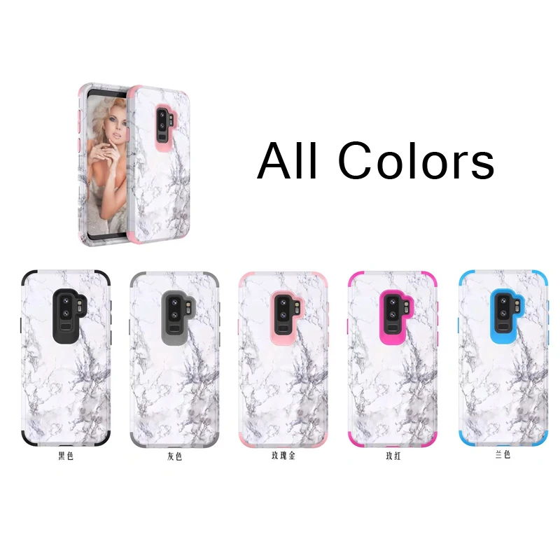 Yacabee For Samsung S9 Plus Case Hard Back 3 In 1 Full Heavy Protection Fitted Phone Dirt-resistance |