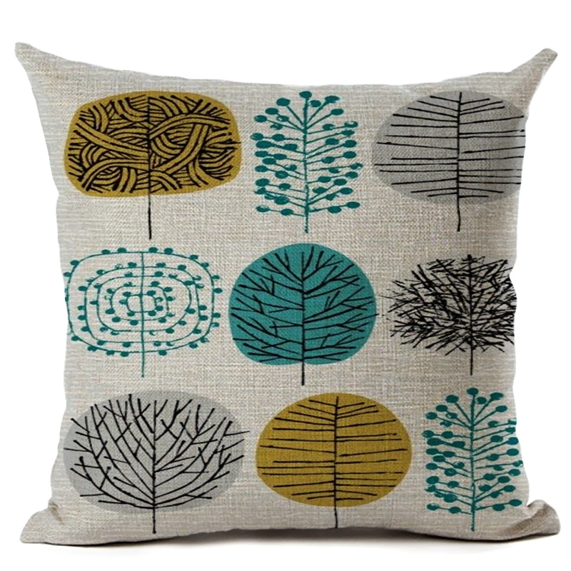 Свежий дизайн дерево Винтаж Скандинавская Подушка Чехлы хлопковый льняной на