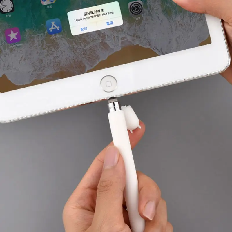Силиконовый защитный чехол с защитой от потери наконечником для Apple Pencil 1st|Чехлы