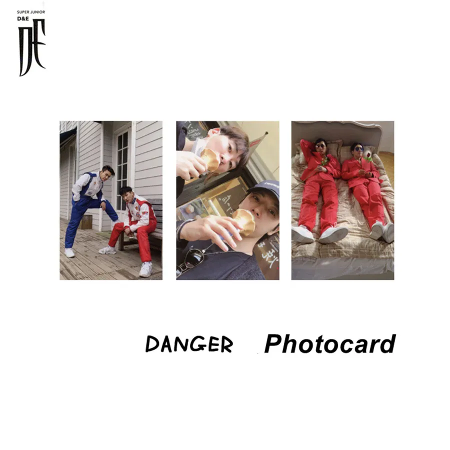 Kpop Super Junior D& E альбом автограф Фотокарта Дон Хэ коллективные карты Eun Hyuk Danger бумажные фото карты фотография