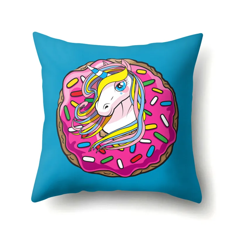 45x45cm Unicorn Pillow Case Party Supplies Cotton Blend Cushion Cover Sofa Baby Shower Children Birthday Gift | Дом и сад