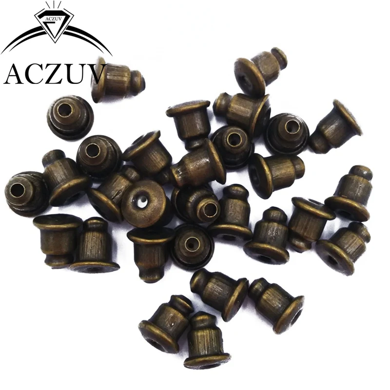 1000 шт./партия опт металлические серьги в форме пули пробки