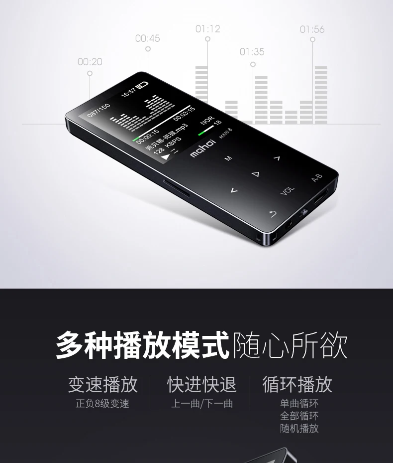 Mahdi HIFI Lossless Bluetooth MP3-плеер рекордер FM видео электронная книга 4G/8G/16G радио Спорт беспроводной музыкальный плеер Поддержка OTG Link