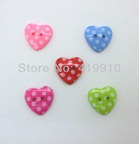 

Пуговицы полимерные для шитья, в горошек, с двумя отверстиями, 15x14 мм, M01290, 100 шт.