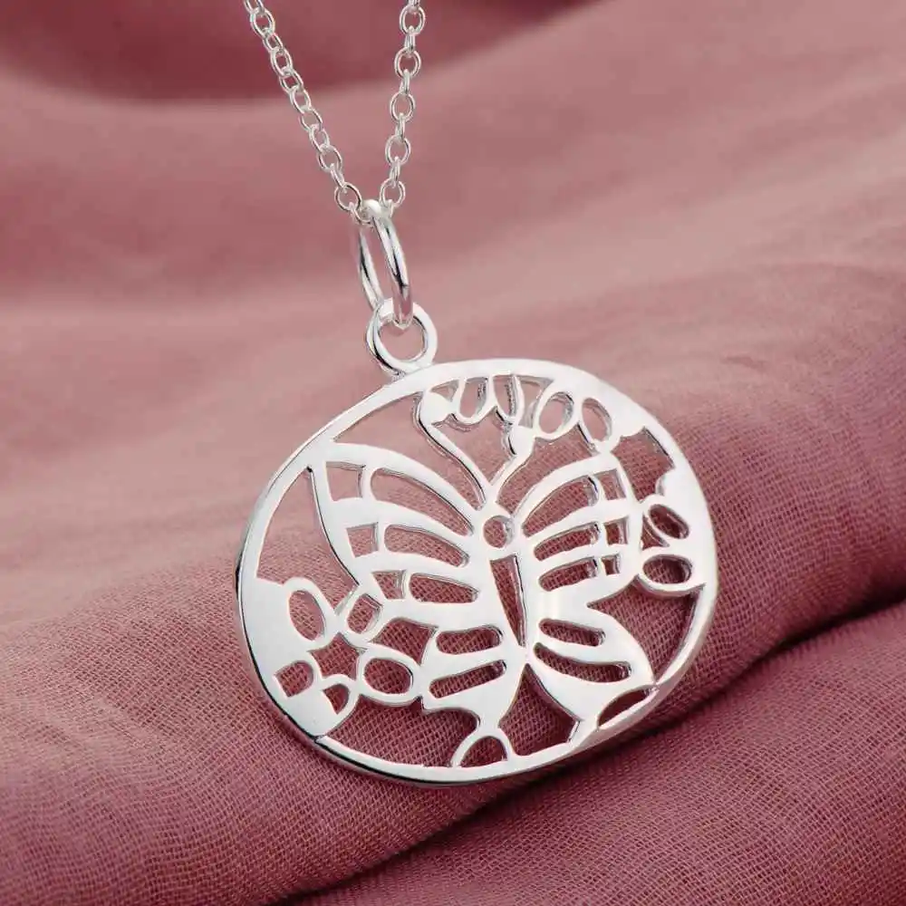 Оптовая продажа подвеска женская бижутерия ожерелье с рисунком бабочки AN340|fashion