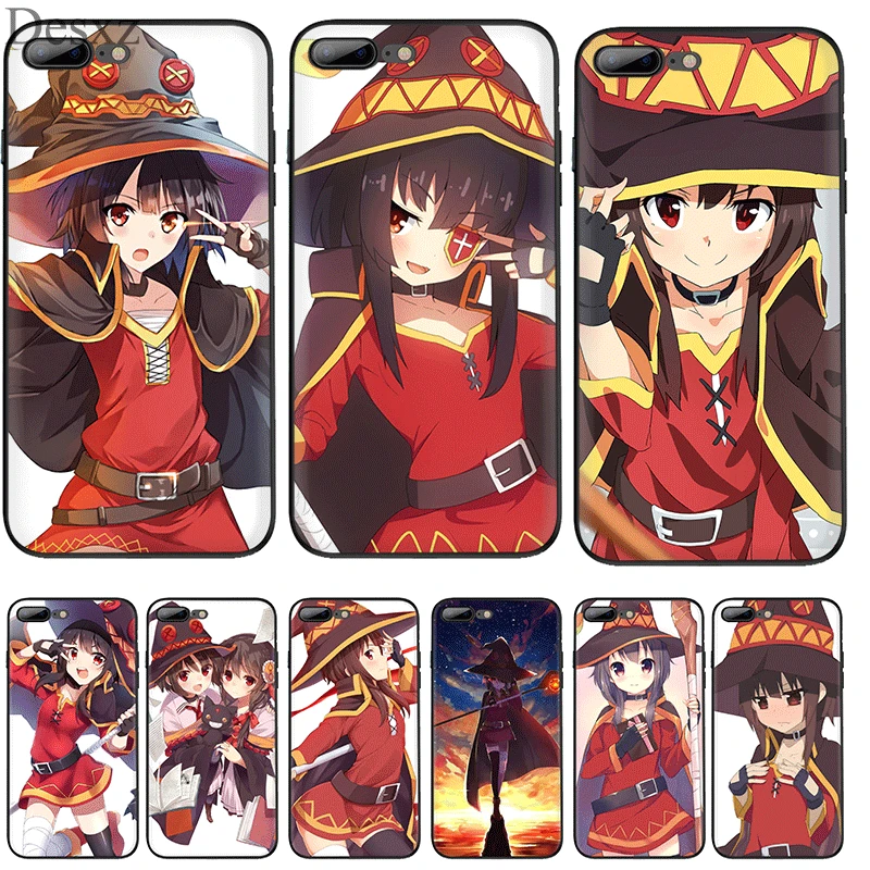 Чехол для мобильного телефона iPhone 11 Pro XR X XS Max 6 6S 7 8 Plus 5 5S SE чехол KonoSuba Megumin
