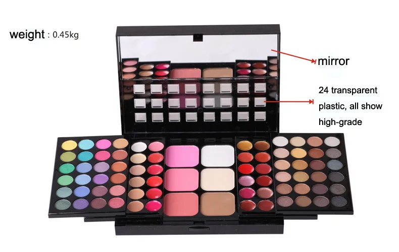 Новый профессиональный набор для макияжа Pro 78 полный Цвет тени блеск губ Румяна