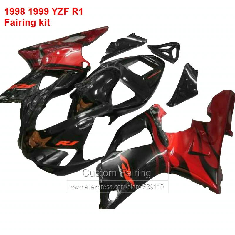 Красный корпус для YAMAHA YZF R1 98 99 ( MetaHYic custom) Обтекатели 1998 1999 Abs обтекатель комплект