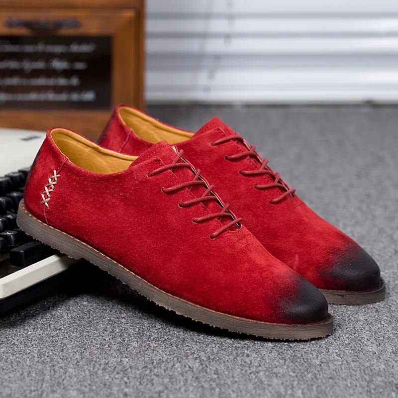 2017 Для мужчин удобные Повседневная кожаная обувь Мужская Мода Дышащая на плоской