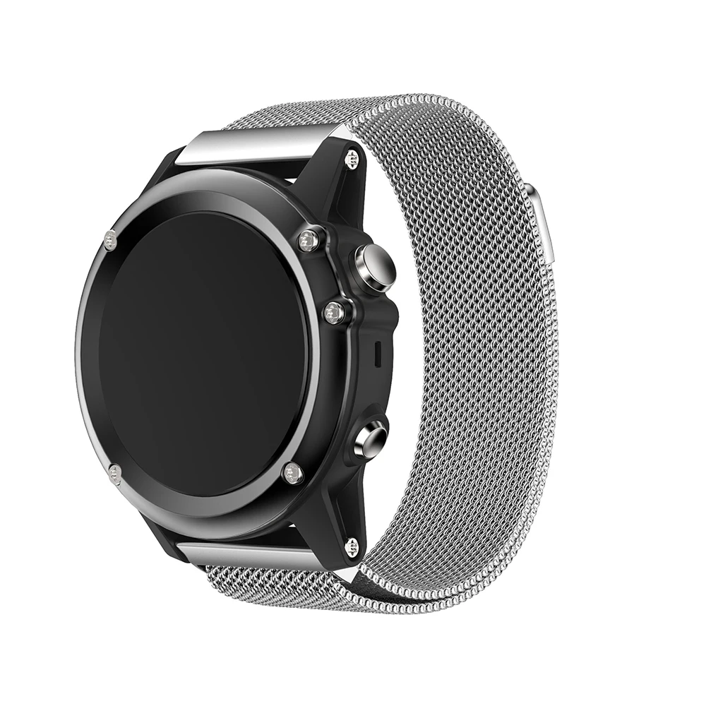 26 22 20 мм Quick Release Easy Fit миланские часы наручные ремешок для Garmin Fenix 5X5 5S 3 3HR S60 D2 Mk1 Смарт-часы для мужчин