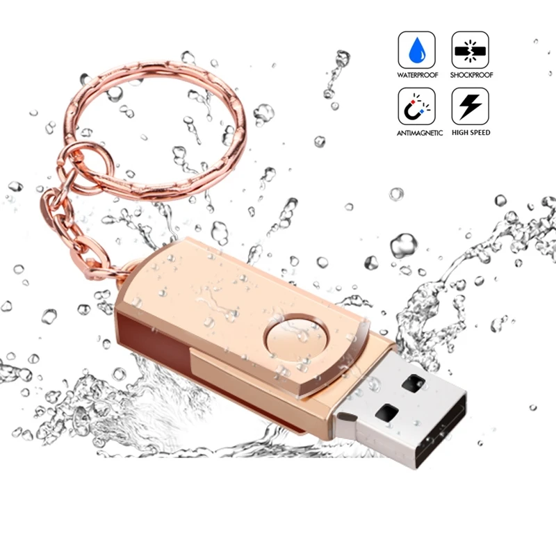 Водонепроницаемый металлический поворотный usb флеш накопитель BiNFUL 8 ГБ 16 32 64 128