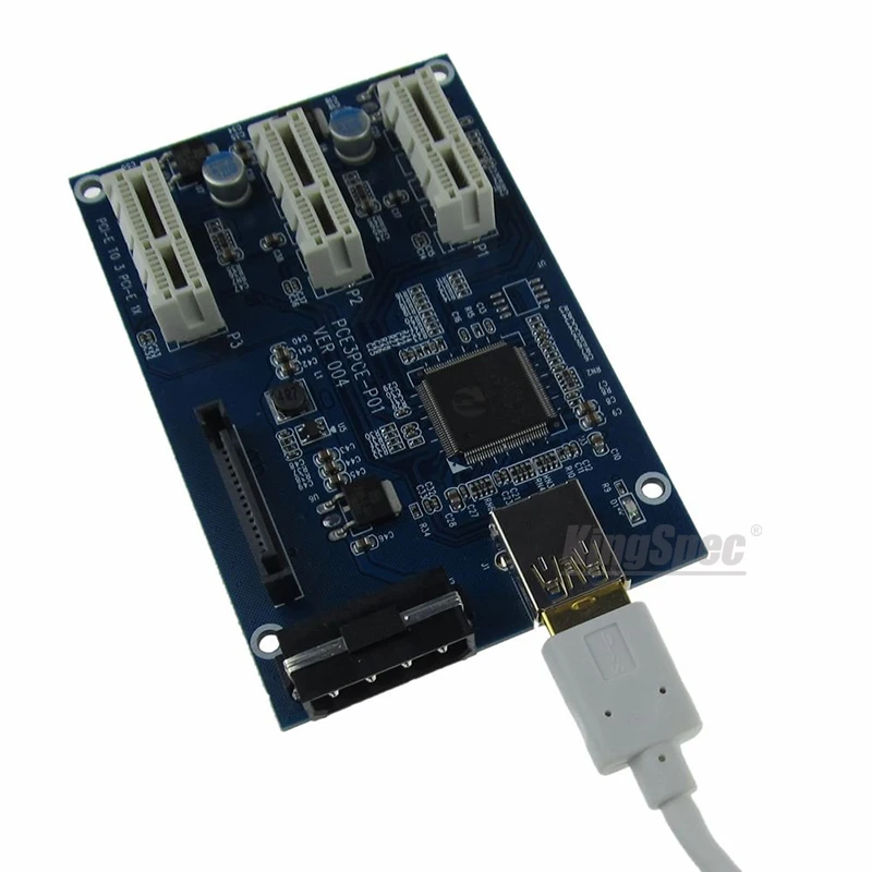 Pci-e Экспресс 1X 3 Порты и разъёмы 1x переключатель множитель концентратора Riser Card + USB