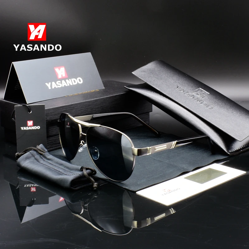 Солнцезащитные очки es для мужчин Поляризованные линзы YASANDO Топ бренд