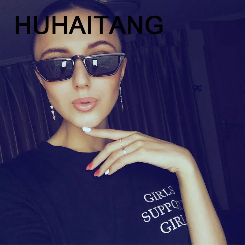 Солнцезащитные очки HUHAITANG квадратные винтажные 2019|Женские солнцезащитные очки| |