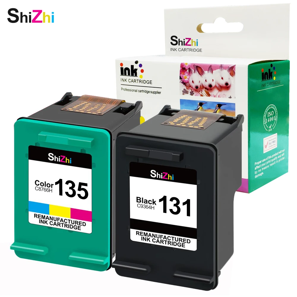 SHIZHI Восстановленный картридж для HP 131 XL 135xl Deskjet 460 5740 5940 6520 6540 2570 5743 5943|Чернильные
