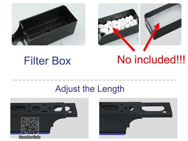 

Super Aquarium Multifunction Filter 3 in 1, Filter Box + Air Pump + Water Pump, aquarium internal filter pump, Submersible Pump