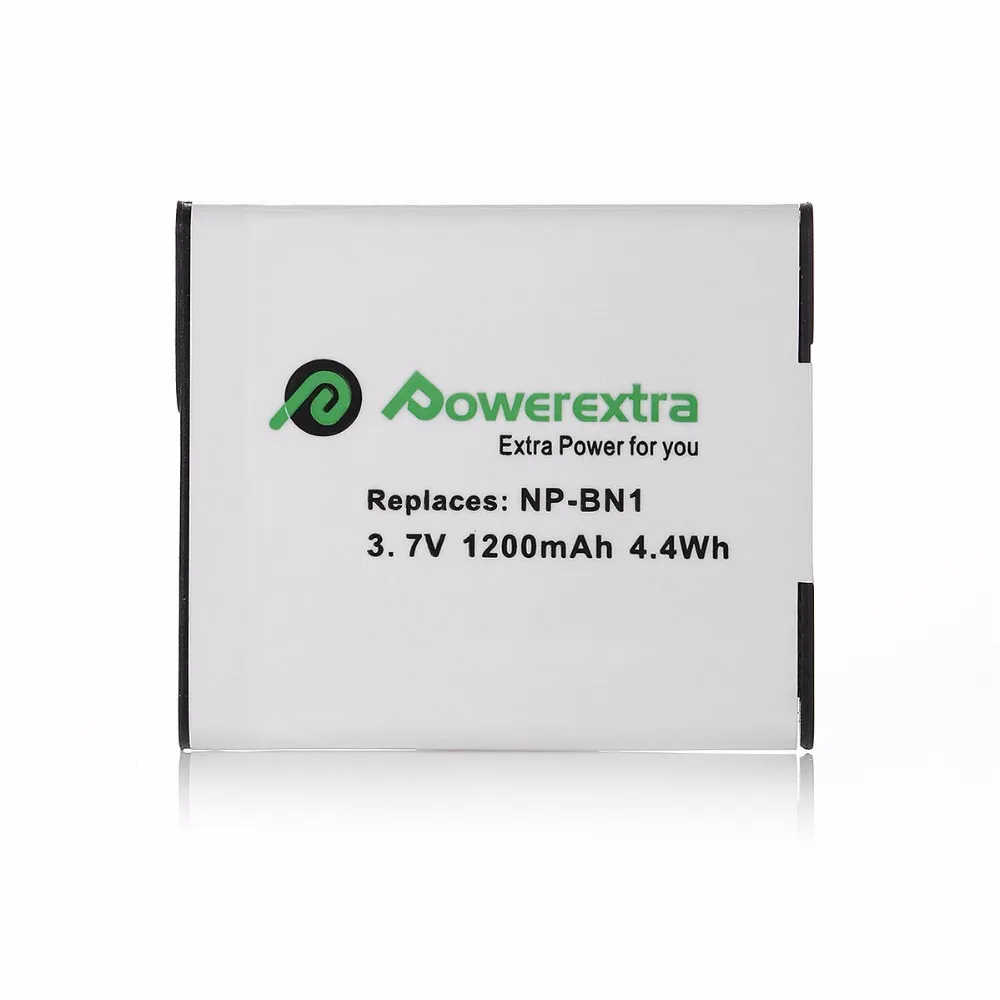 Powerextra NP BN1 1200 мАч 3 7 В сменная батарея для камеры Sony Cyber short DSC QX10 TF1 TX66 TX200 TX20 TX30 TX1|battery