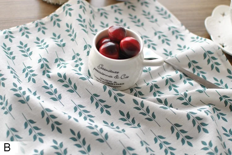 3pcs/lot Linen/ Cotton Leaves printing Dishtowel Napkin Kitchen Towel Cleaning Cloth Tea Ultra durable pano de prato | Дом и сад