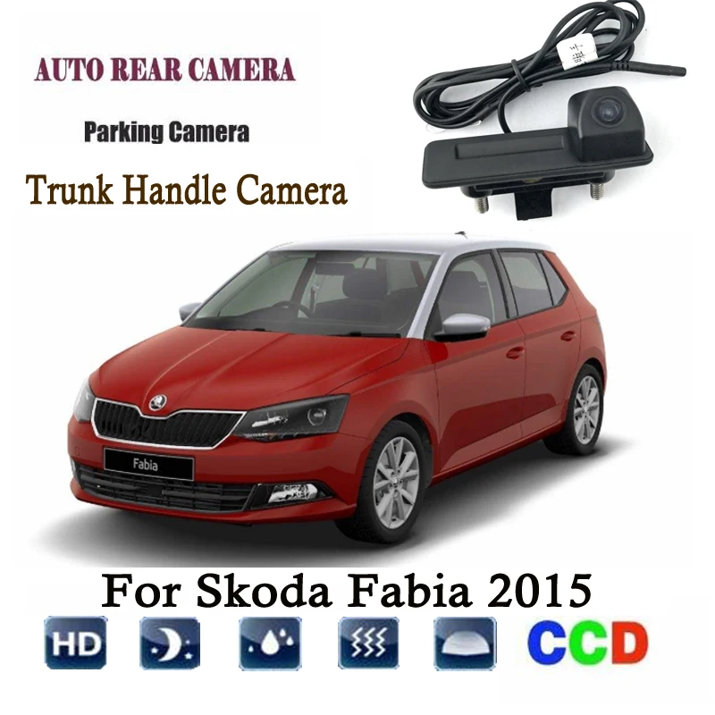 Автомобильная камера заднего вида для Skoda Fabia 2015 вместо оригинальной заводской