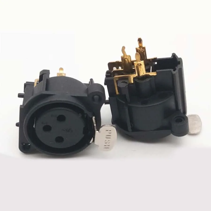 NinthQua 1 шт. XLR балансировочный 3 полюсный гнездовой разъем с позолоченным