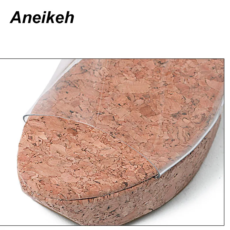 Сандалии Aneikeh женские прозрачные на платформе босоножки очень высокой Уличная