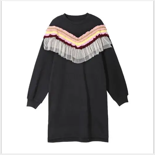 Женское платье 2018 новое зимнее модное свободное бархатное А-силуэта женская