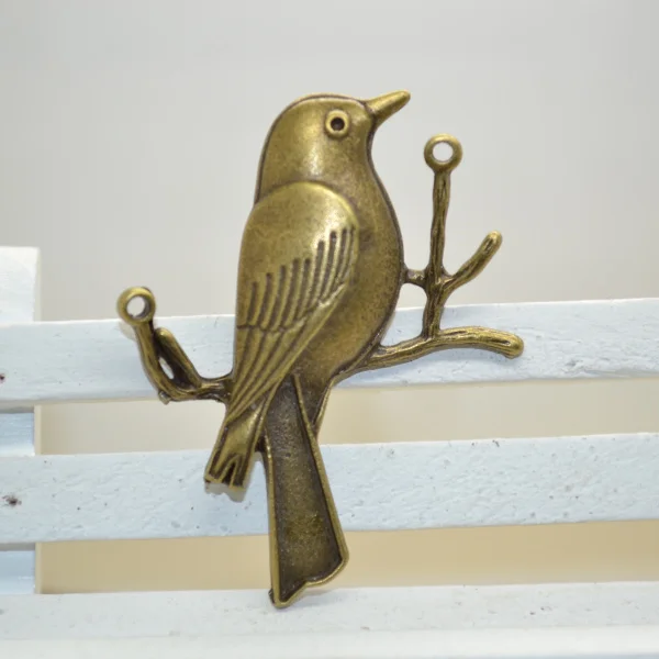 Подвеска птица из цинкового сплава 5 шт. металлические ювелирные изделия