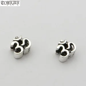 100% 925 серебро Тибетский ОМ бусины стерлингового серебра буддийские Ом ювелирные изделия бусины DIY браслет бусины ювелирные изделия фурнитура