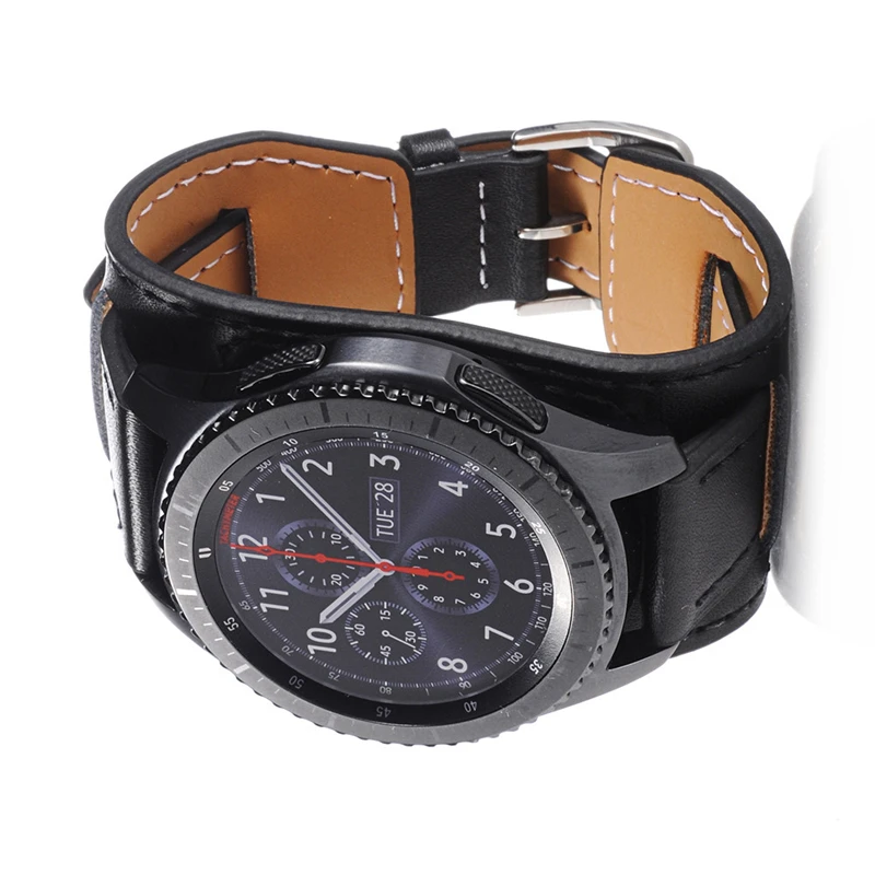 Ремешок из натуральной кожи для Samsung Galaxy Watch 46 мм 22 кожаный ремешок часов Gear S3