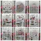 Травы A4, сад, леди, слова, ремесло, трафареты для слоев, настенная живопись, фотообои, бумажная карта, шаблон