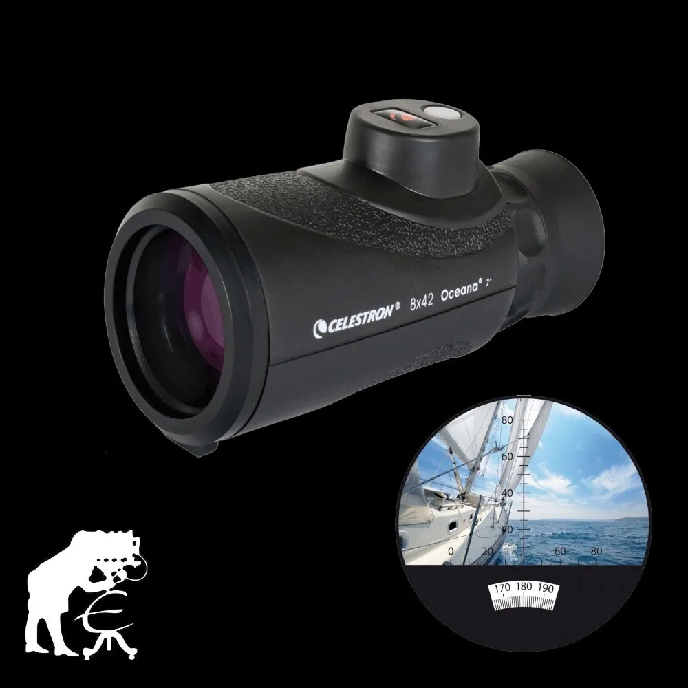 Телескоп Celestron 8X42 монокулярный телескоп со встроенным компасом и сеткой для