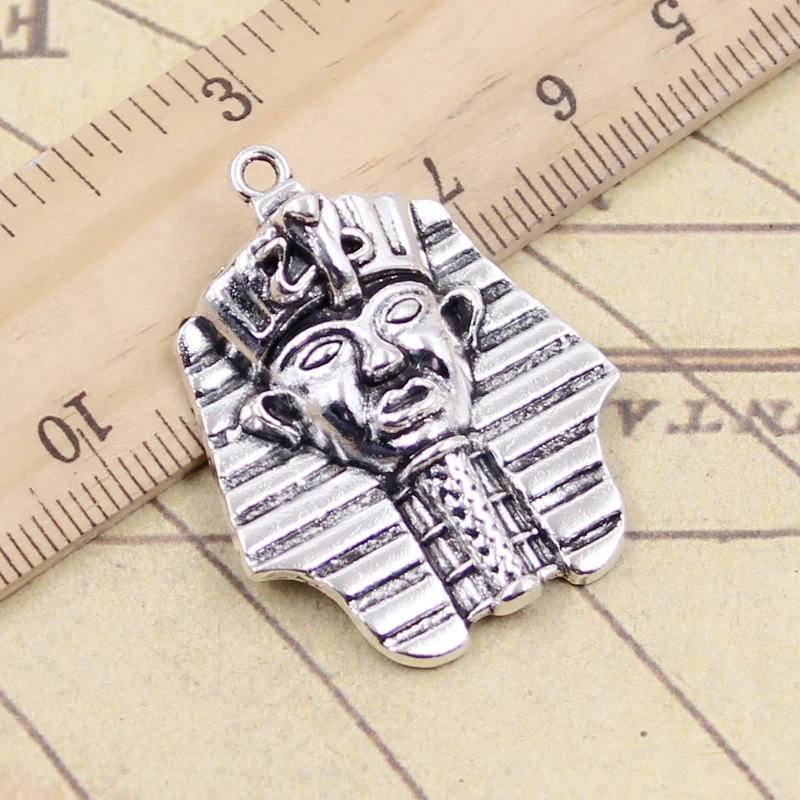 5pcs Charms Egyptian King Tut Tutankhamen 36x28mm Tibetan Silver Color Pendants Antique Jewelry Making DIY Handmade Craft | Украшения и