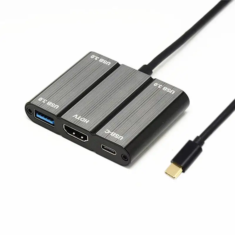 5-в-1 USB-C HUB адаптер USB 3 1 Тип с разъемами типа C и HDMI + * USB3.0 PD Зарядное устройство 4 K