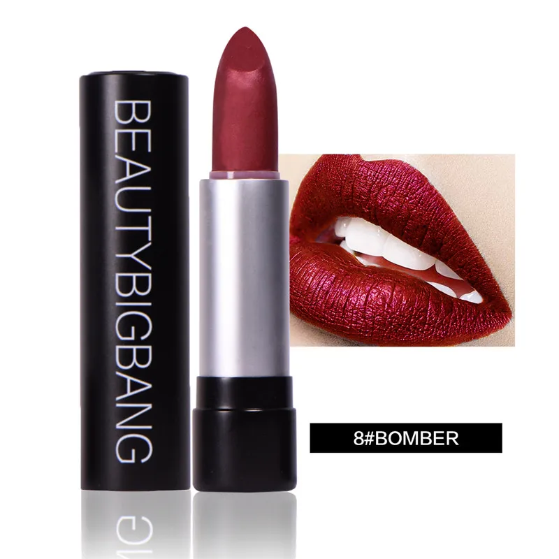 8A BeautyBigBang Макияж матовая губная помада синий цвет губ косметический пигмент 12 цветов стойкая матовая металлическая помада - Цвет: 8A