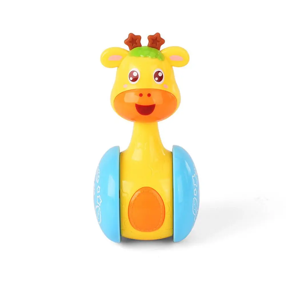 

Cartoon Giraffe Tumbler Doll Roly-poly Baby Toys Cute Rattles Ring Bell Newborns 3-12 Month Early Educational Toy