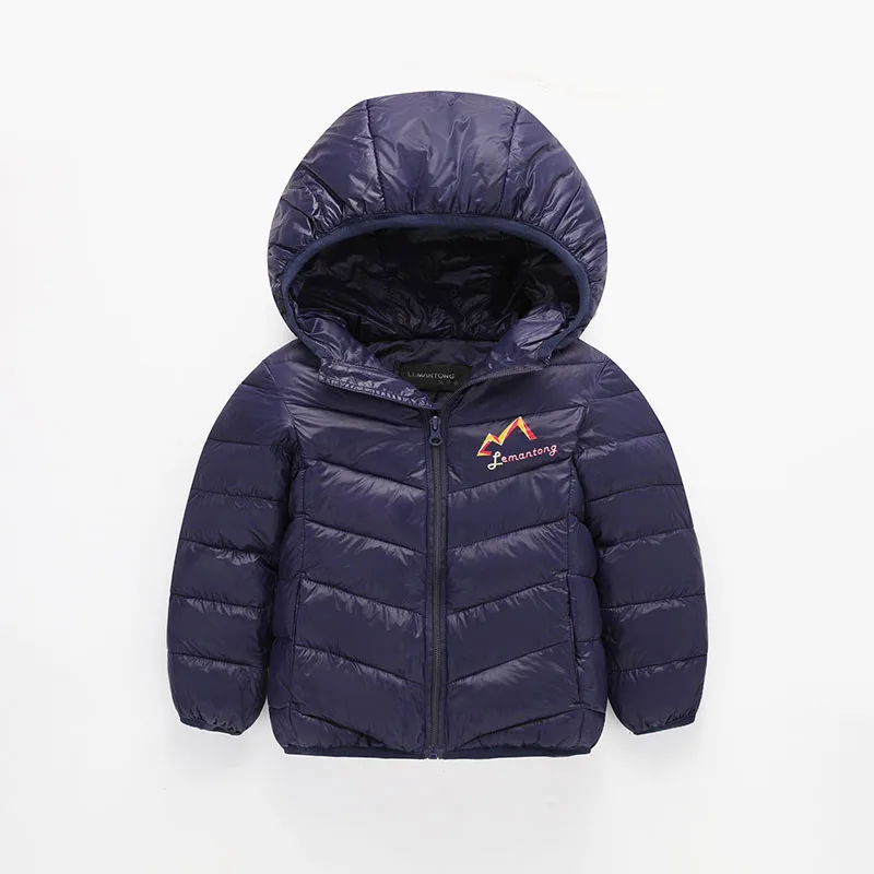 Теплые Перо Подпушка детские зимние пальто подкладкой Костюмы От 3 до 10 лет