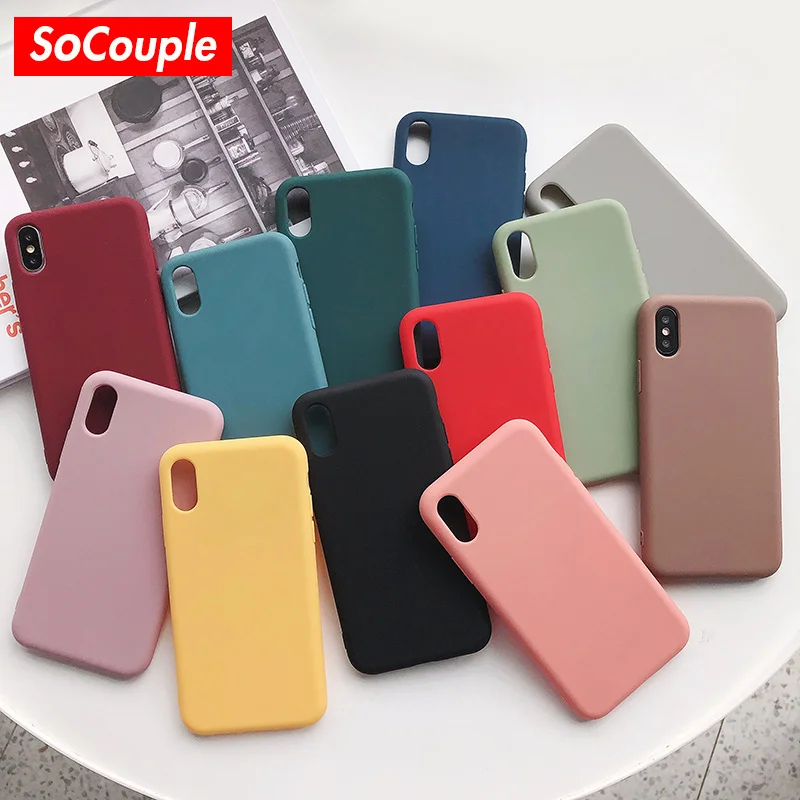 Сплошной Цветной силиконовый чехол s для iphone XR X XS Max 6 6S 7 8 Plus 11 11Pro Max милый карамельный цвет мягкий простой Модный чехол для телефона новинка