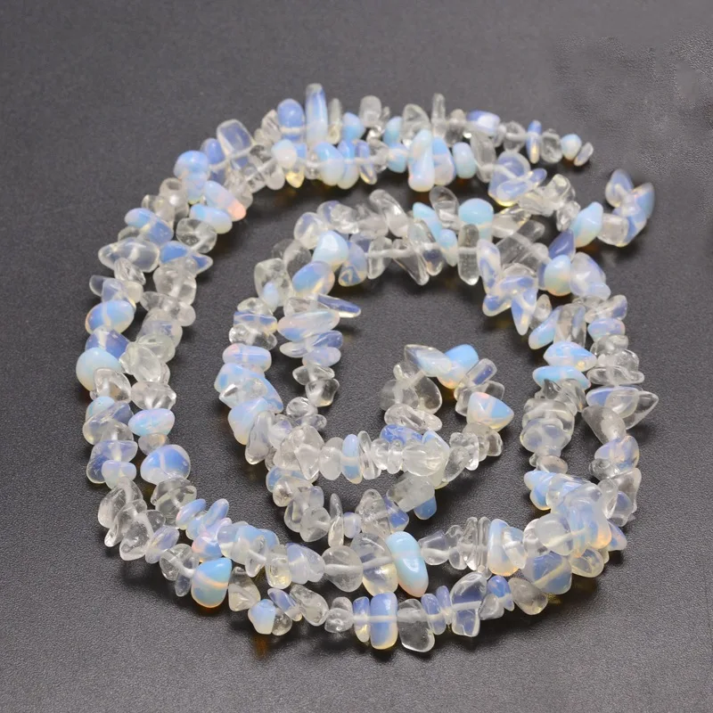 

PandaHall 10Strand Opalite Chip Bead Strands 5~8x5~8mm Hole: 1mm; about 31.5"