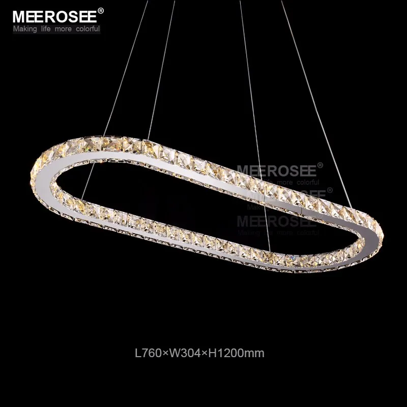 K9 хрустальный светодиодный подвесной светильник Серебряная сталь освещение для