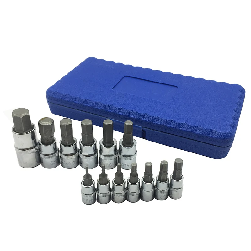 Mainpoint 13pc Allen Ключ трещетка Wrench 1/4 &quot3/8&quot 1/2 &quotDrive хромованадиевые зеркальные