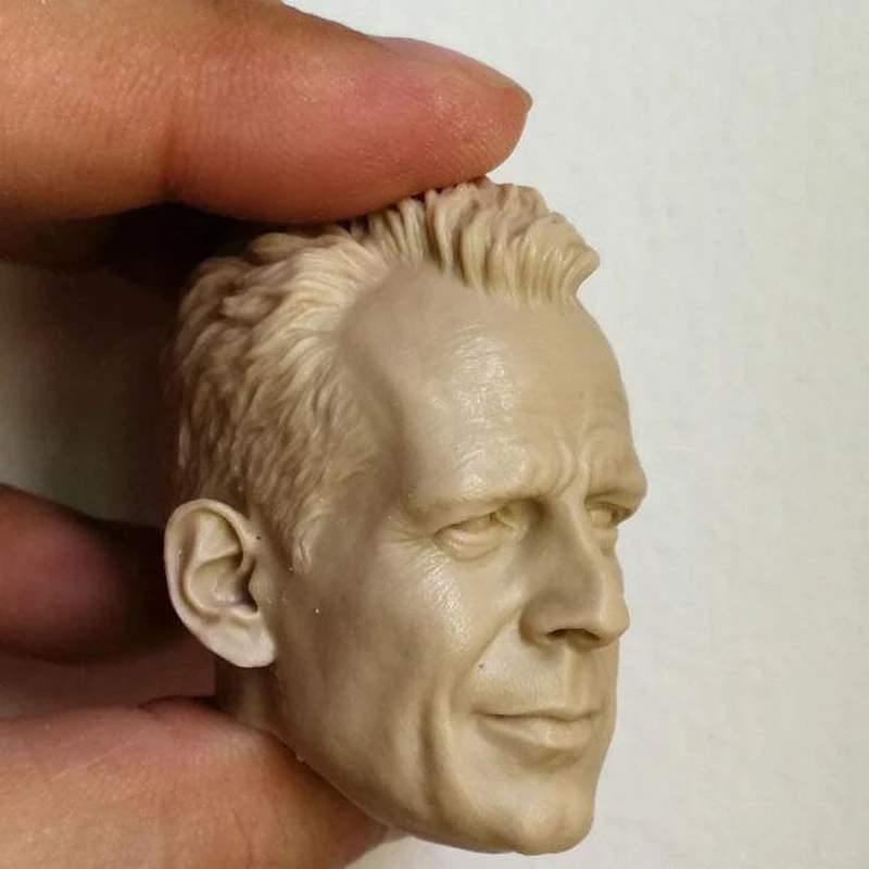 Неокрашенная голова Брюса Виллиса в масштабе 1/6 John Mcclane Die твердый комплект