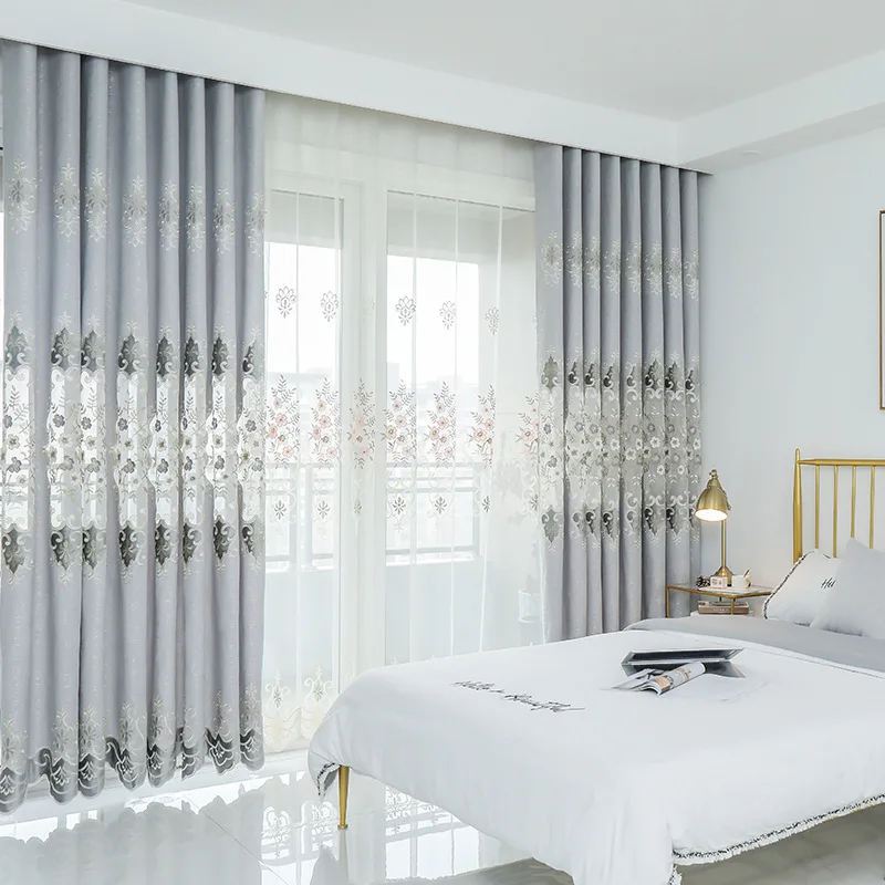

Polyester European luxury embroidered gold curtains for the living room kitchenwith the sheer luxury hotels suitable for bedroom